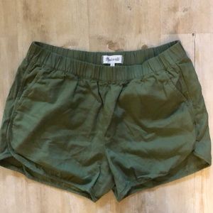 Madewell army green shorts